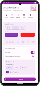 QR Customization panel